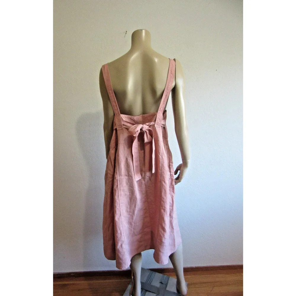 FREE PEOPLE Misty Rose L Cottagecore Sleeveless Pockets Midi Summer Spring Dress